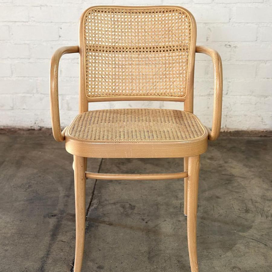 Ton811 cane arm chairs