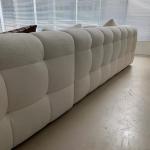 White Abruso-sectional couch