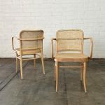 Ton811 cane arm chairs