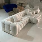 White Abruso-sectional couch