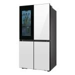 Samsung - Bespoke 29 Cu. Ft. 4-Door Flex French Door Smart Refrigerator with AI Family Hub+ and AI Vision Inside - White Glass