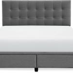 Decor - Edmond Storage Bed with Adjustable Height Headboard Queen Size - Dark Gray