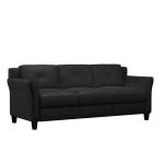 Lifestyle Solutions - Hartford Sofa Upholstered Microfiber Curved Arms - Black