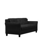 Lifestyle Solutions - Hartford Sofa Upholstered Microfiber Curved Arms - Black