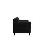 Lifestyle Solutions - Hartford Sofa Upholstered Microfiber Curved Arms - Black