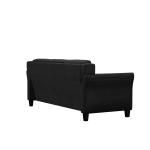 Lifestyle Solutions - Hartford Sofa Upholstered Microfiber Curved Arms - Black