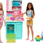 Barbie - Celebration Fun Baking & Kitchen with Dolls Playset - Multicolor