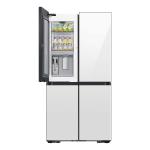 Samsung - Bespoke 29 Cu. Ft. 4-Door Flex French Door Smart Refrigerator with AI Family Hub+ and AI Vision Inside - White Glass