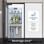 Samsung - Bespoke 29 Cu. Ft. 4-Door Flex French Door Smart Refrigerator with AI Family Hub+ and AI Vision Inside - White Glass