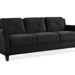 Lifestyle Solutions - Hartford Sofa Upholstered Microfiber Curved Arms - Black