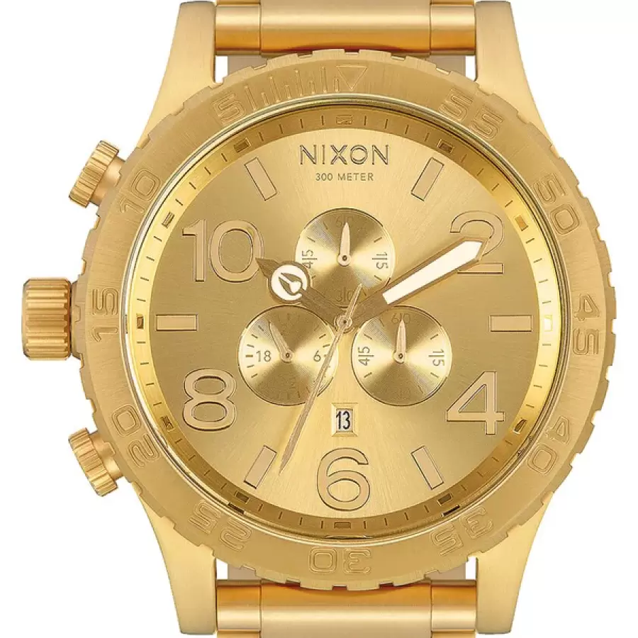 51-30 chrono stainless steel gold tone men's watch a083-502