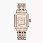 Deco Madison Two-Tone 18K Pink Gold Diamond Watch