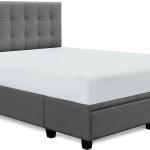 Decor - Edmond Storage Bed with Adjustable Height Headboard Queen Size - Dark Gray